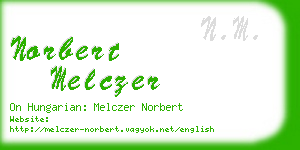 norbert melczer business card